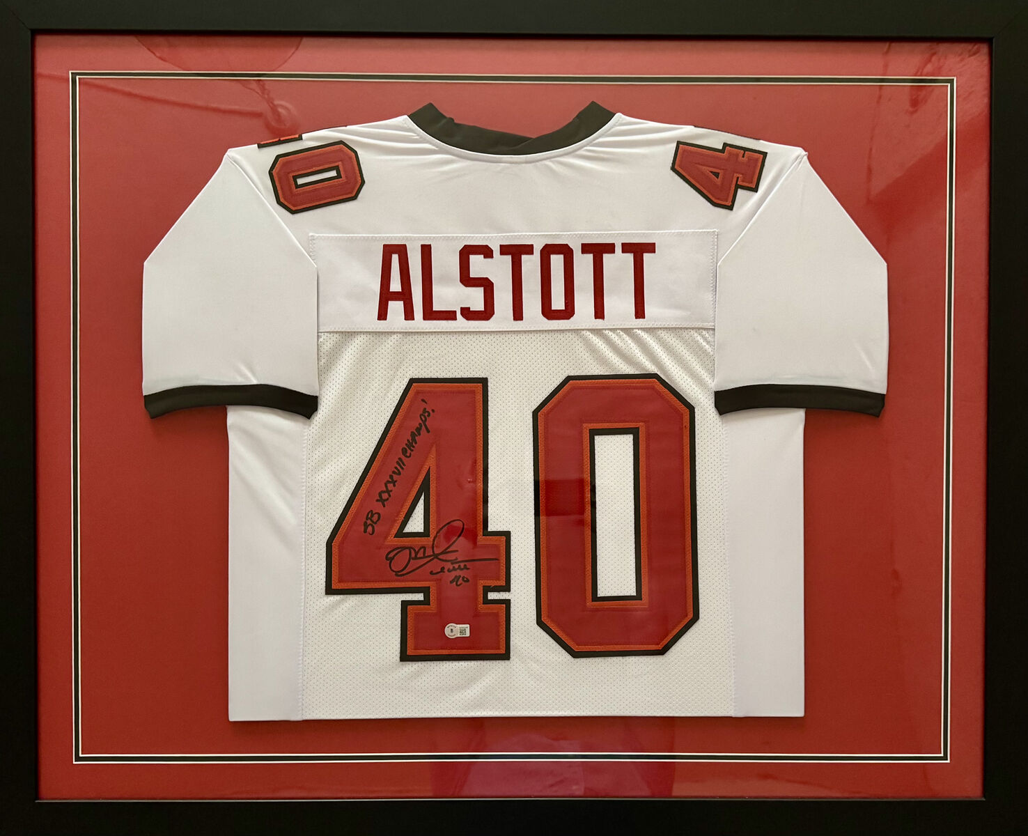Mike Alstott - Buccaneers - autographed jersey