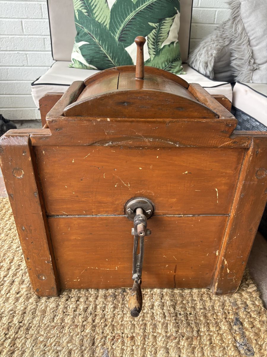 Antique Wooden Butter Churn Farmhouse