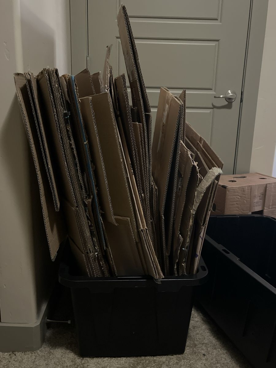Cardboard moving and shipping boxes