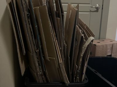 Cardboard moving and shipping boxes