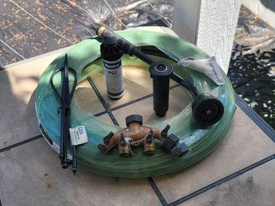 gardening and sprinkler