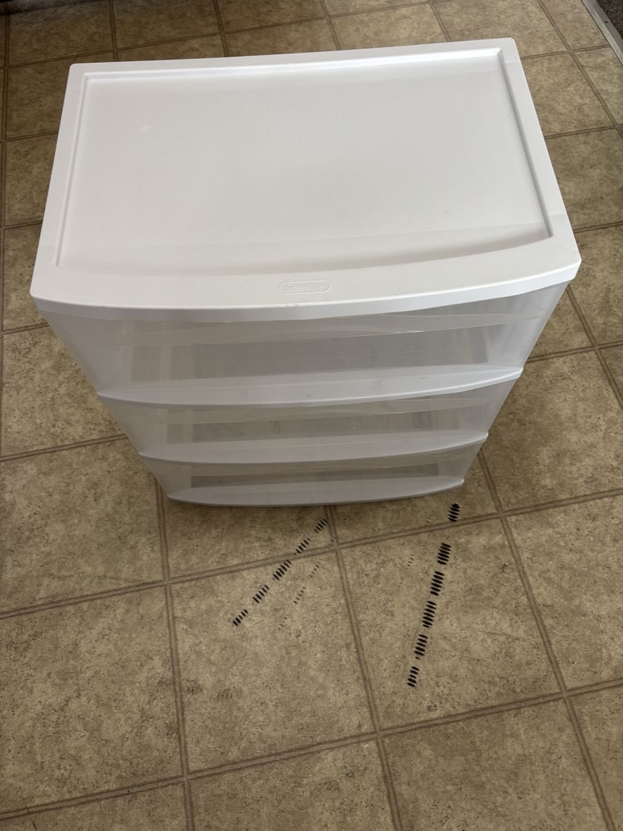 Sterilite 3-Drawer Plastic Storage Unit Organizer White