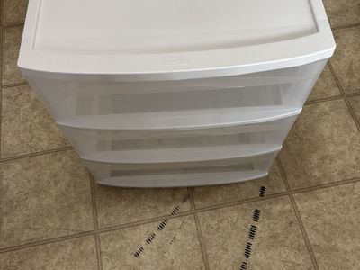 Sterilite 3-Drawer Plastic Storage Unit Organizer White