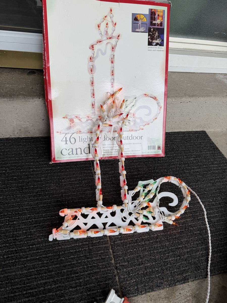 Vintage 46 Light Indoor Outdoor Candle Window Decoration with Box