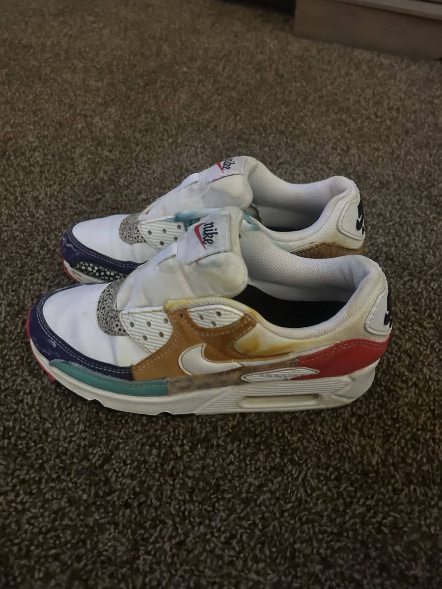 Nike Air Max 90 SE Safari Mix White Curry DH5075-100 Women's 8