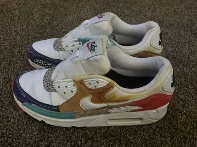 Nike Air Max 90 SE Safari Mix White Curry DH5075-100 Women's 8
