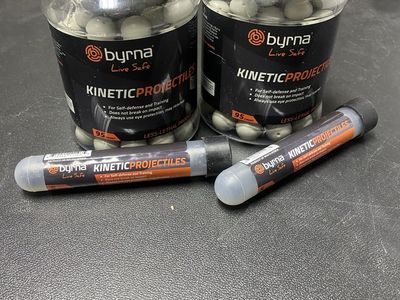 Byrna Kinetic Projectiles - .68 Caliber Less-Lethal Self-Defense Rounds (2x 95ct & 2x 5ct tubes)