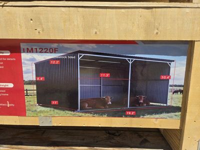 NEW & UNOPENED SDLanch 12' x 20' Galvanized Steel Shelter / Animal Shed (Metallic Silver / Gray)