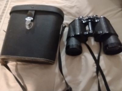 2 Bushnell & 1 Binolux Binoculars w/ Cases & Straps