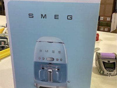 SMEG DCF02BLUS 50's Retro Style Drip Coffee Maker - Black, 10-Cup Capacity