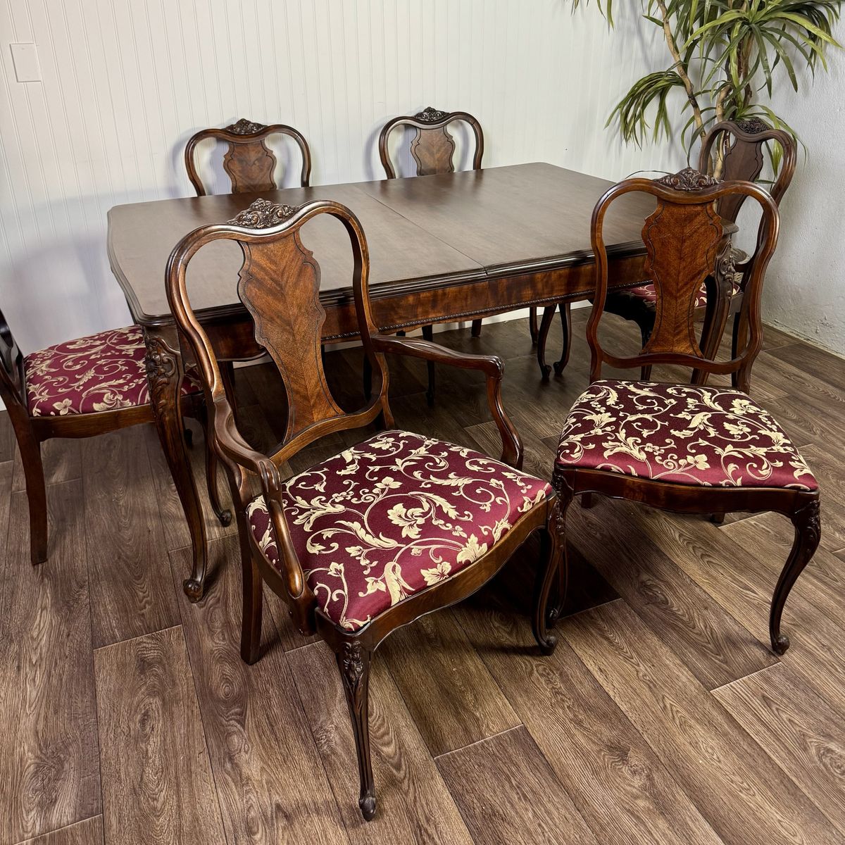 Vintage Mid-Century French Provincial Dining w/ Self-Storing Butterfly Leaves