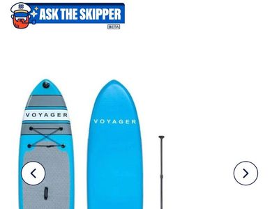 Voyager 10'6" Aqua Inflatable Stand-Up Paddleboard SUP Package - New, Complete Set