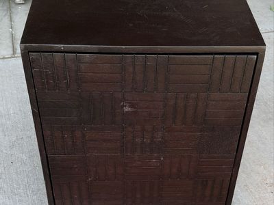 Dark Brown Nightstand Modern Wooden Bedroom Cabine