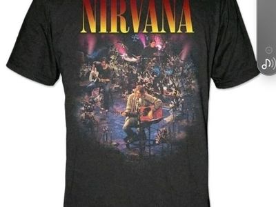 brand new Nirvana MTV Unplugged Black T-Shirt Large OR medium
