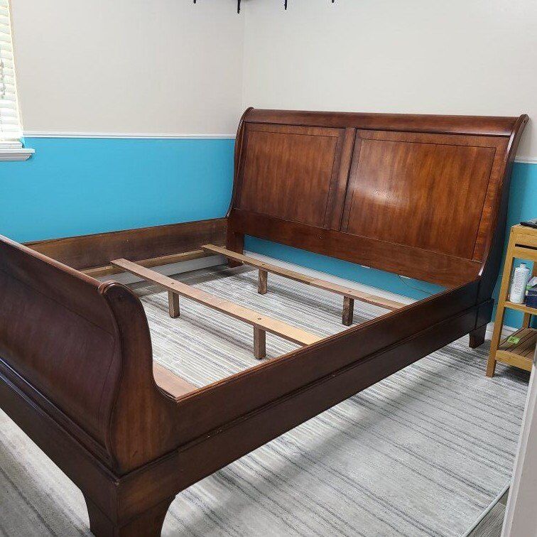 Solid Wood King Bed Frame