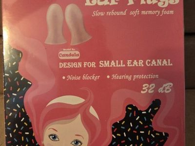 EARS SECRET Super Small Ear Plugs - 25 Pairs, 32 dB Noise Reduction, Soft Memory Foam, Shape: Candela