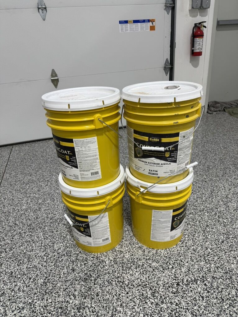 20 Gallons, Montana Suede Exterior Paint.