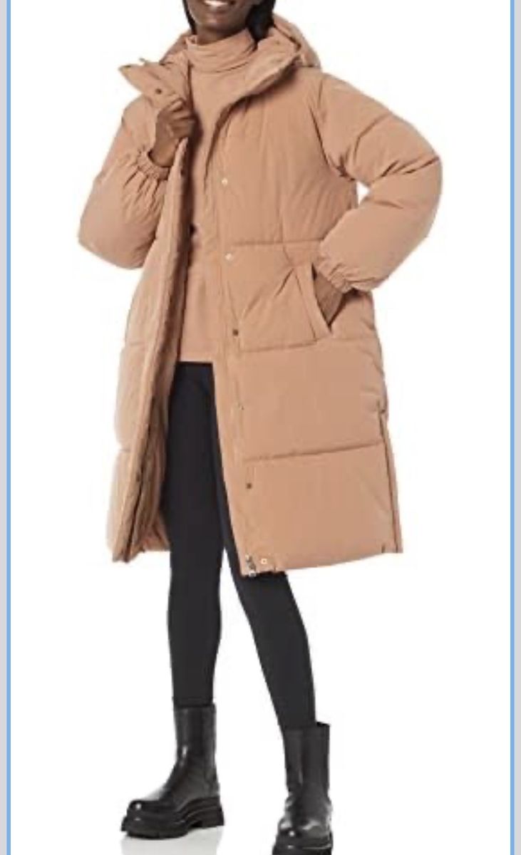 Women's Oversized Hooded Long Puffer Jacket - 2XL
