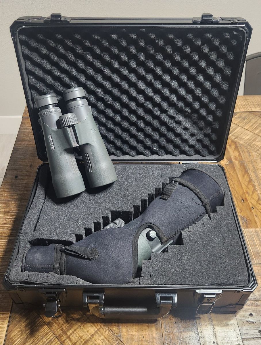 Vortex Combo Razor 12x50 UHD Binos, Razor 1st Gen 20x60x85 Angled Spotting Scope