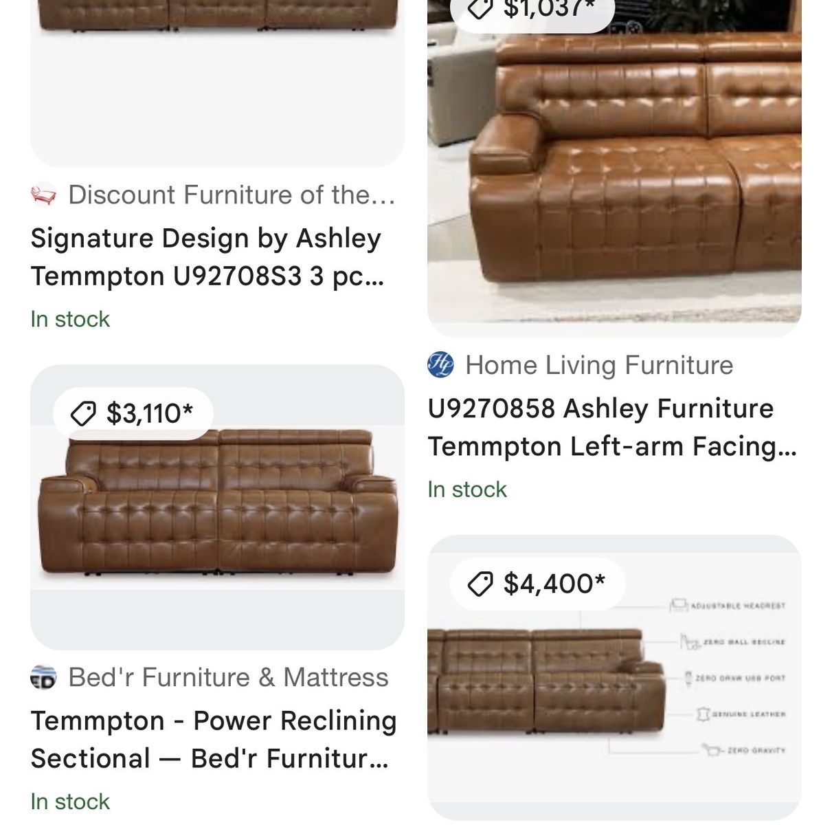 Temmpton Fully Reclining Couch with USB AND TYPE C PORTS