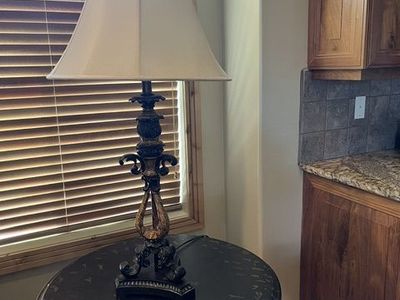 Ornate Traditional Table Lamp with Cream Shade - Excellent Condition Home Decor