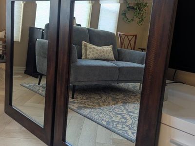 Pottery Barn Benchwright Wood Wall Mirrors 30" x 42" (Set of 2)