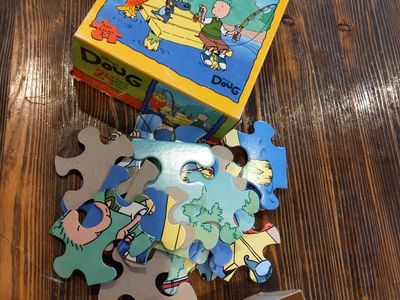 Vintage 1997 Nickelodeon Doug 24 Piece Jigsaw Puzzle - 10" x 13" - Hasbro - Complete