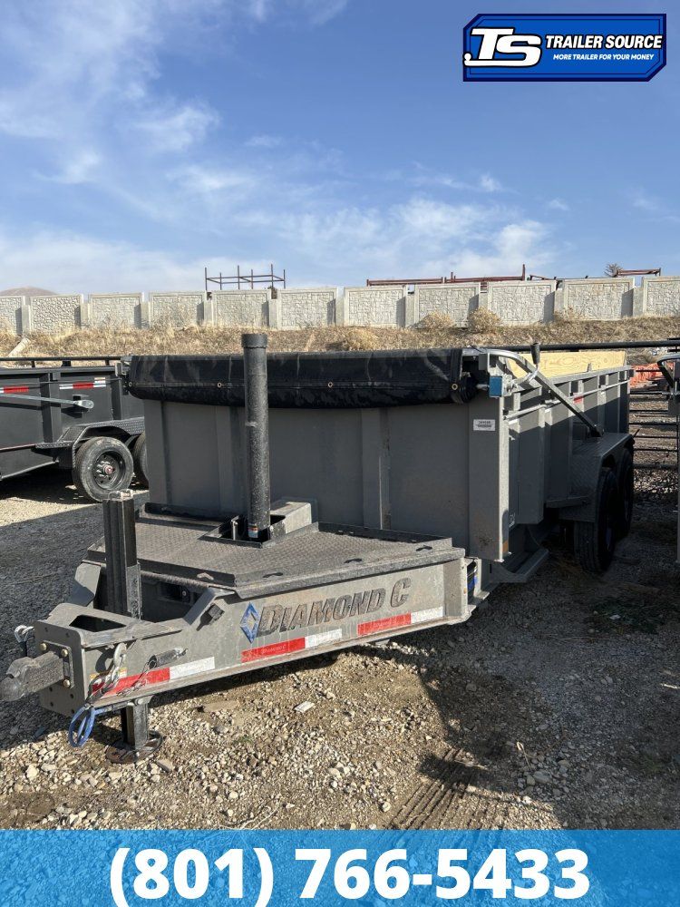 7x14 Diamond C LPT 208 Dump Trailer - 32" Sides - 18K GVWR - 18 Ply Tire Upgrade, Board Brackets, Hydraulic Jack(s), Long Arm
