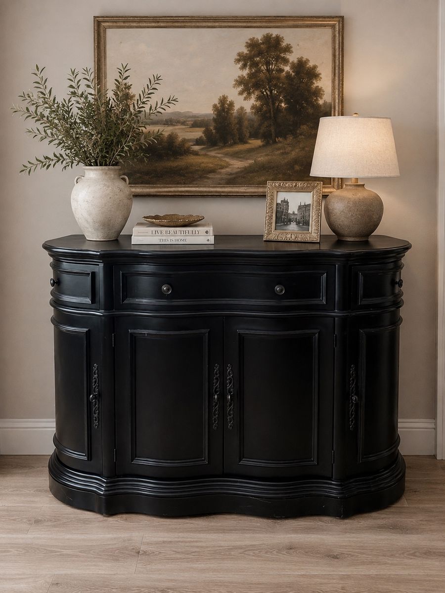 Black Traditional Buffet Cabinet