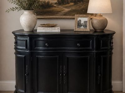 Black Traditional Buffet Cabinet