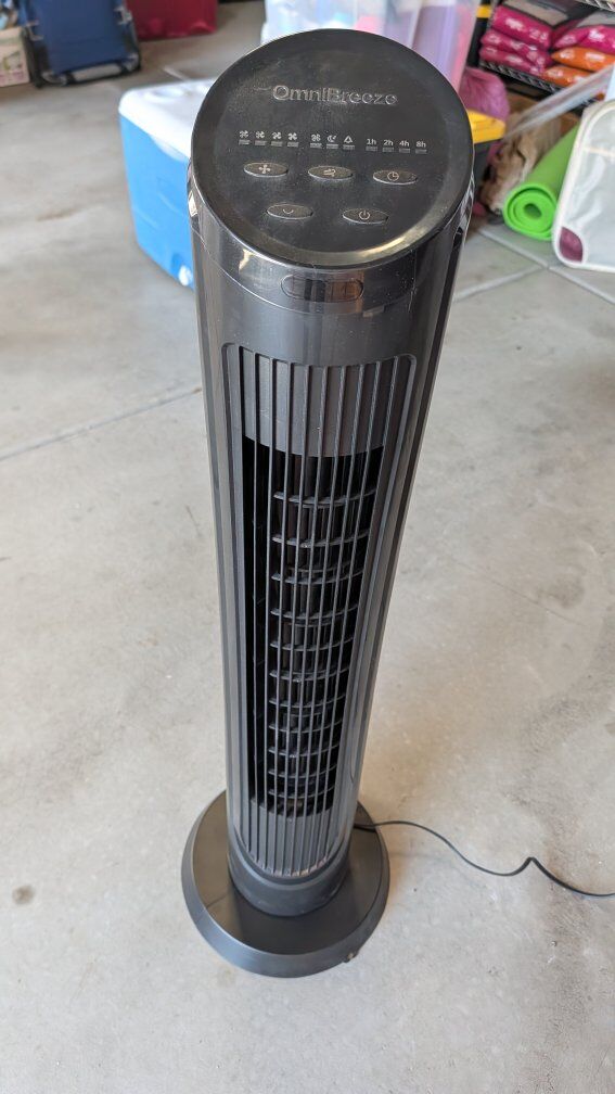 Omnibreeze tower fan with remote