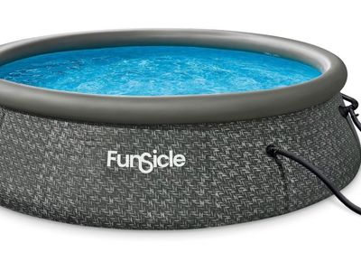 New in Box Funsicle QuickSet 12' x 36" Round Inflatable Top Ring Above Ground Swimming Pool Set