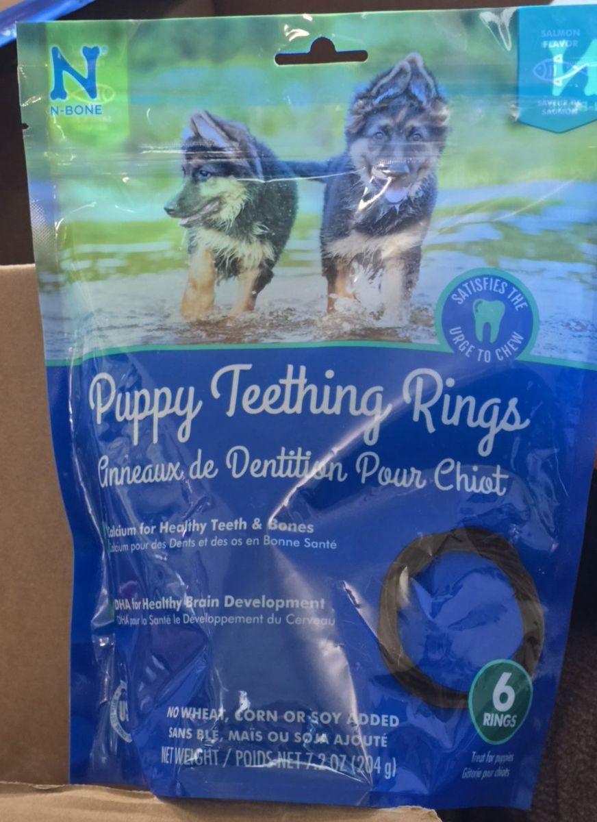 Automatic 5-Meal Pet Feeder and N-Bone Puppy Teething Rings