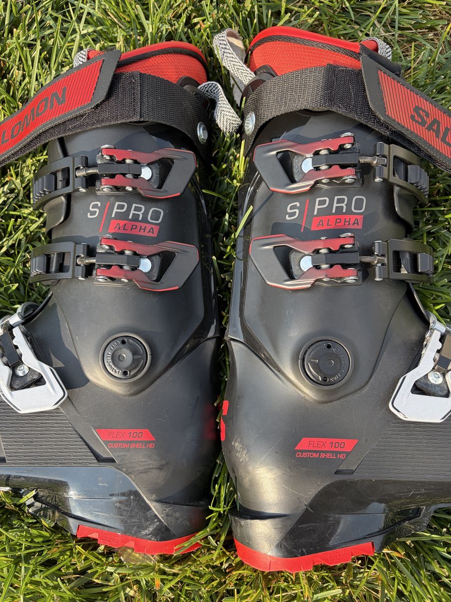 Salomon S/PRO Alpha Flex 100 Ski Boots Size 27/27.5 Black Red