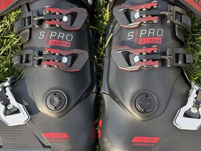 Salomon S/PRO Alpha Flex 100 Ski Boots Size 27/27.5 Black Red