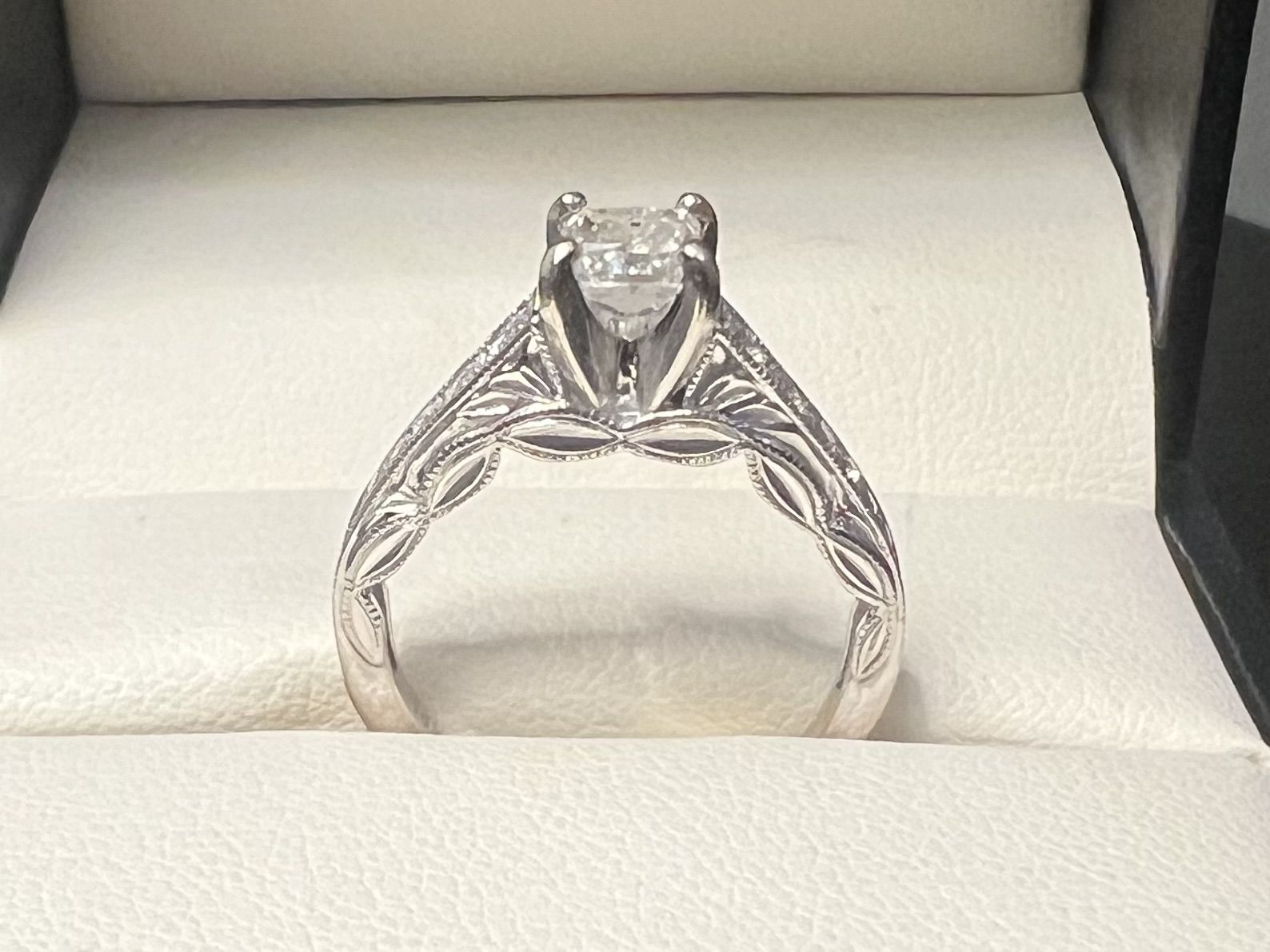 Princess Cut Engagement Ring *14k white gold, 0.98 ct diamonds**Recently appraised*