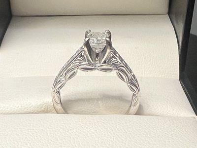 Princess Cut Engagement Ring *14k white gold, 0.98 ct diamonds**Recently appraised*