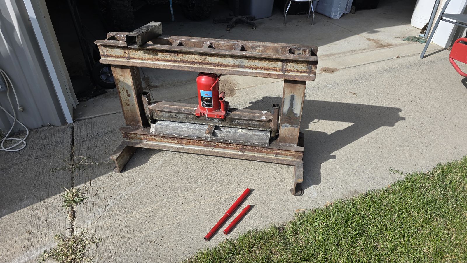 hydraulic press to ben metal