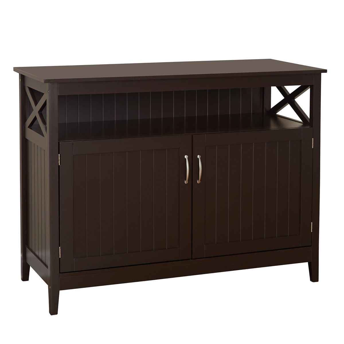 SilkWood Studio Southport Farmhouse 2 Door Buffet Cabinet, Espresso