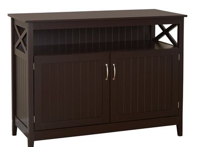 SilkWood Studio Southport Farmhouse 2 Door Buffet Cabinet, Espresso