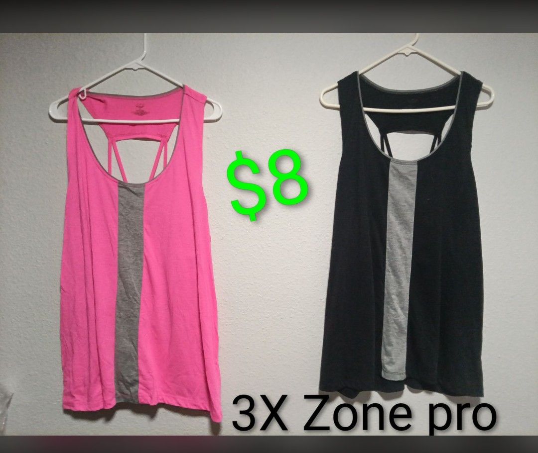 Zone pro tank tops 3x plus 