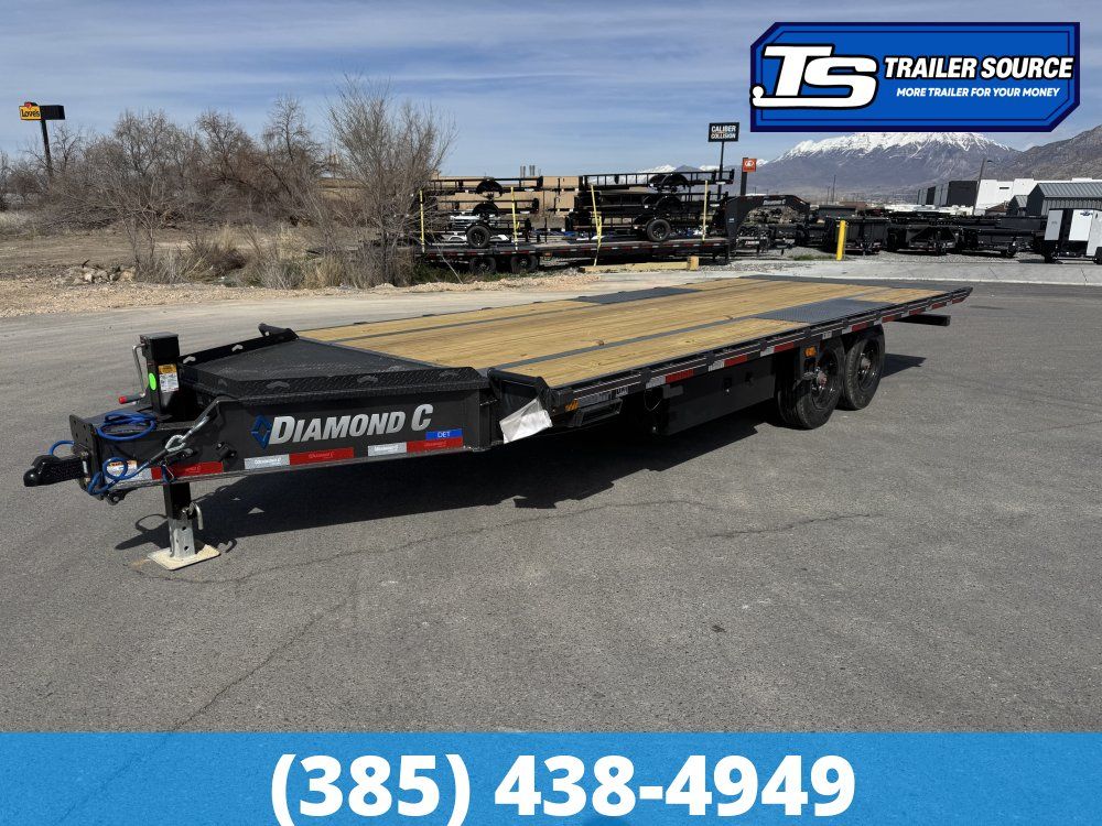 8.5x22 Diamond C DET 210 Deckover Tilt Trailer - 23K GVWR -