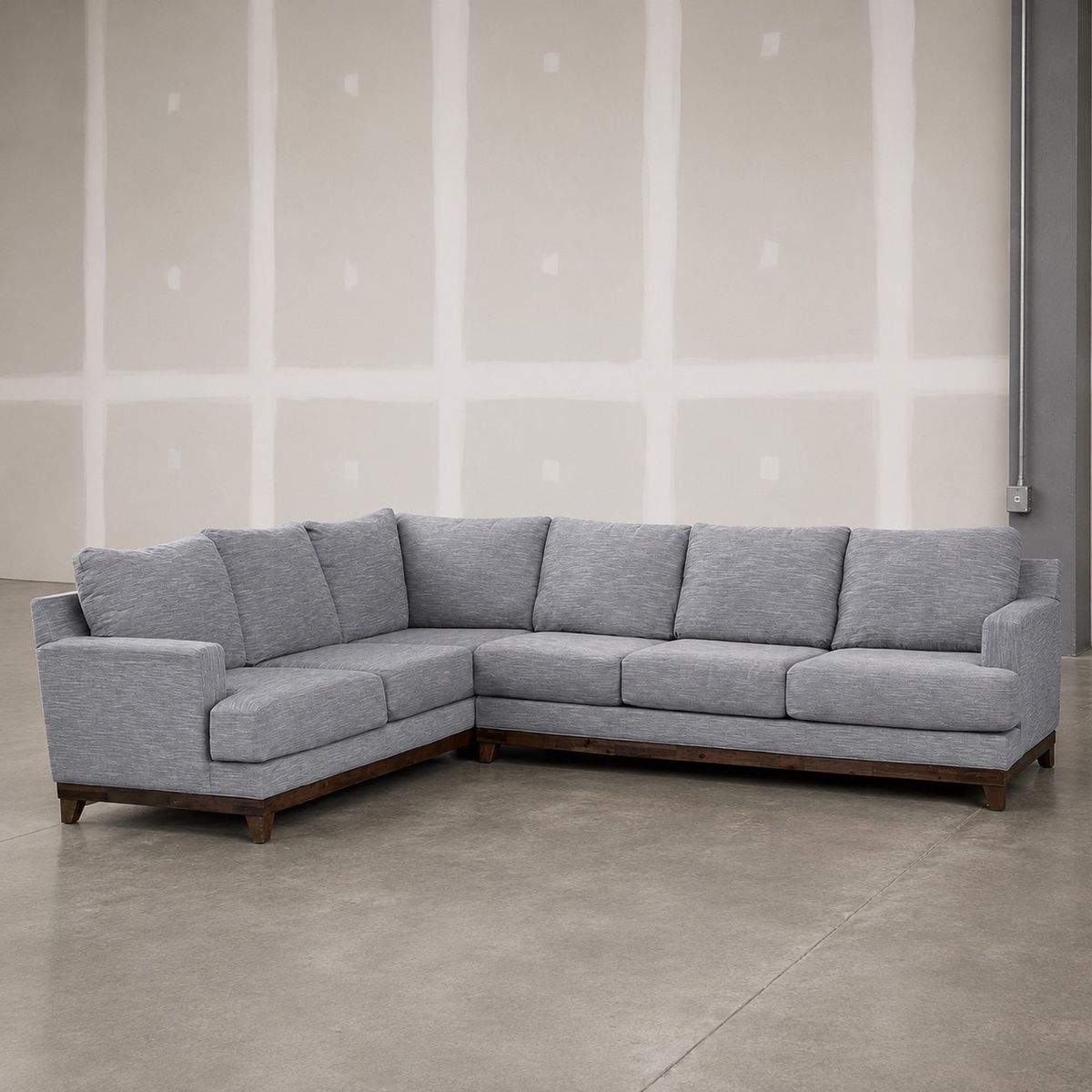 L-shape Gray Sectional Couch  - free delivery