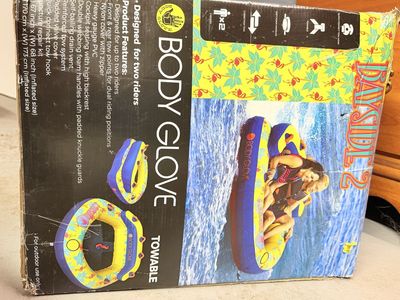 Body Glove Bayside 2 Person Towable Tube - Water Sports Fun, Padded Handles, Quick Connect