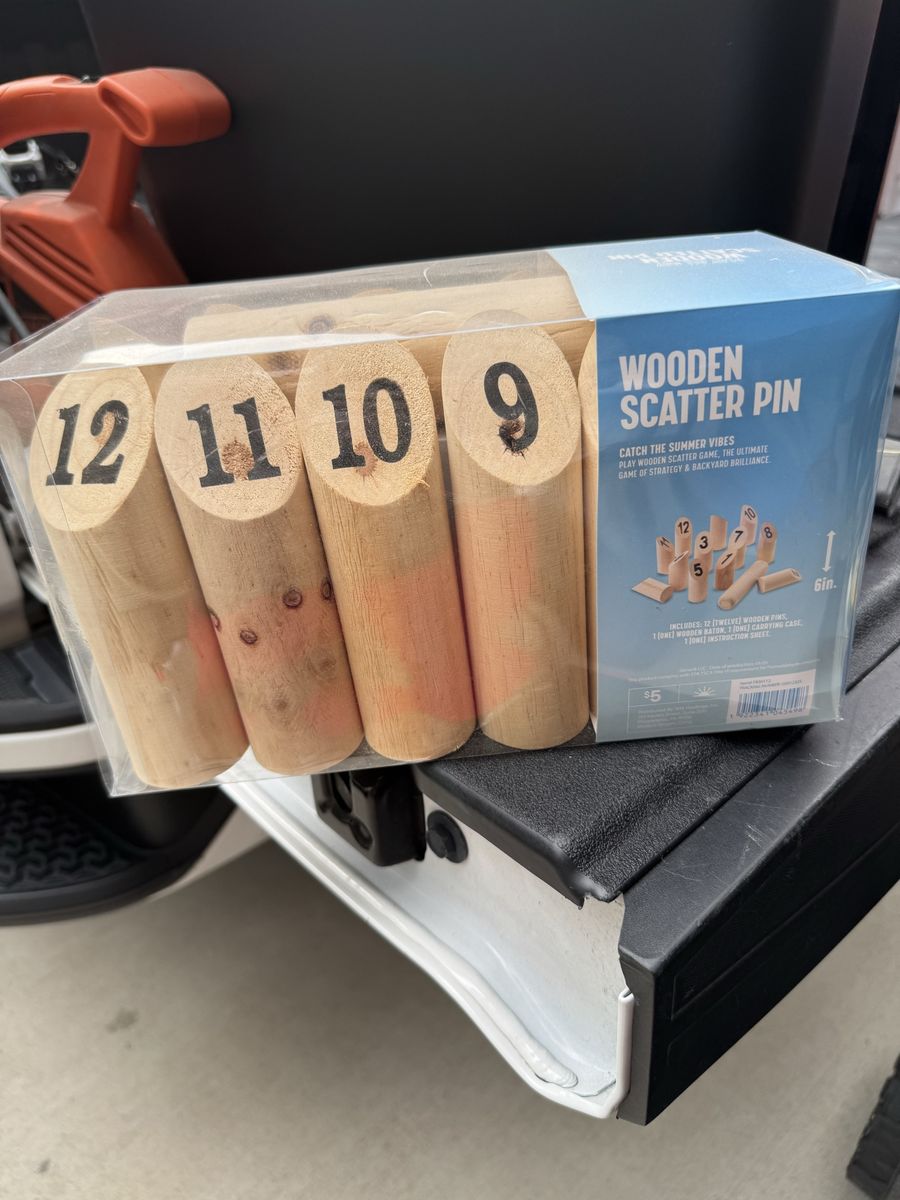 Wooden Scatter Pin Game Set - Backyard Family Fun