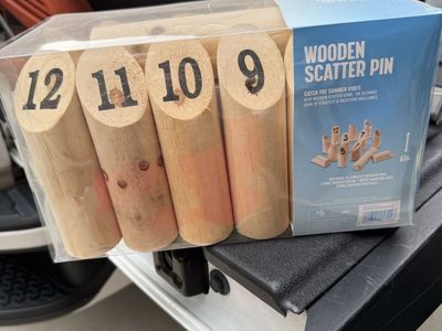 Wooden Scatter Pin Game Set - Backyard Family Fun