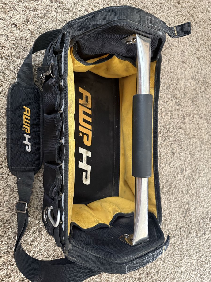 AWP HP Tool Bag Black/Yellow with Shoulder Strap & Metal Handle