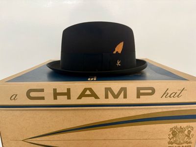 Vintage 1950s Men’s Brown Felt Fedora Hat Size 7