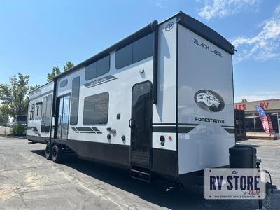 2027 Forest River RV Cherokee Timberwolf Black Label 39JMBL Destination Trailer Front Bath|Kitchen Island|Loft|Rear Living