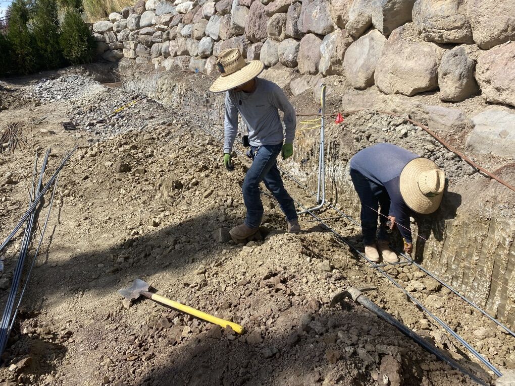 Landscaping, Concrete, Sprinklers, Retaining Walls